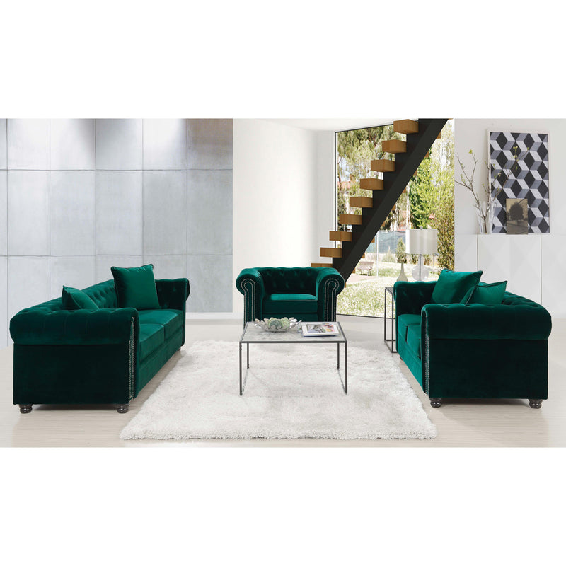  Elements International Greenwich UGW294101 Chair - Broadway Emerald IMAGE 2