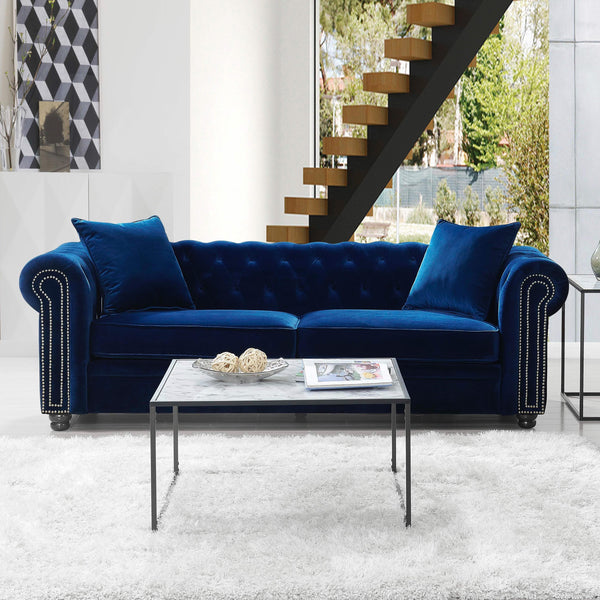  Elements International Greenwich UGW286300 Sofa - Broadway Navy IMAGE 1