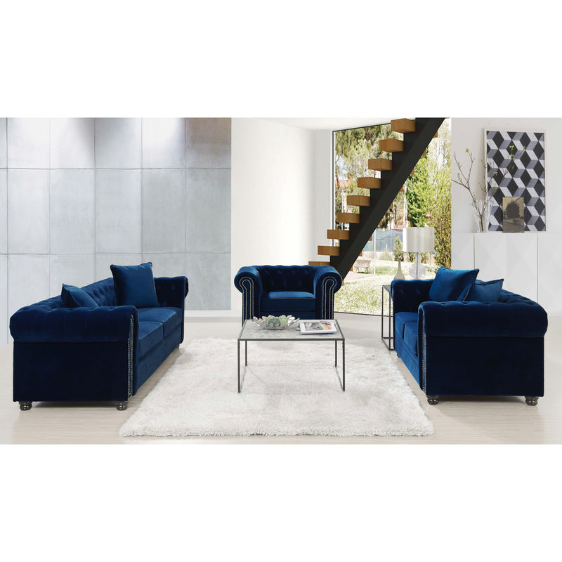  Elements International Greenwich UGW286101 Chair - Broadway Navy IMAGE 3