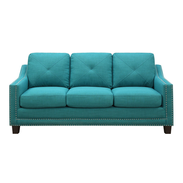  Elements International Malone UMO087301 Sofa - Heirloom Teal IMAGE 1