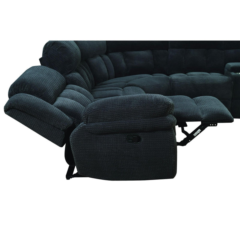  Elements International Santorini 6 pc Sectional - Conran Carbon IMAGE 2