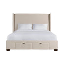  Elements International Magnolia UMG3152QSB Queen Platform Storage Bed - Sand IMAGE 2