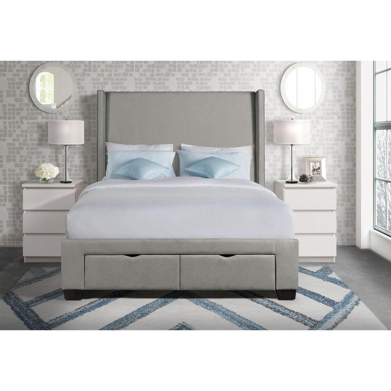  Elements International Magnolia UMG3151QSB Queen Platform Storage Bed - Gray IMAGE 1