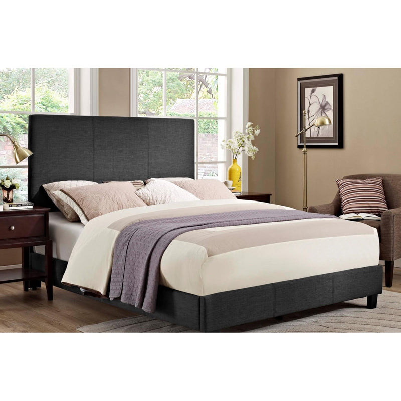  Elements International Jacky UJY090QBPCA Queen Platform Bed - Heirloom Charcoal IMAGE 2