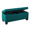  Elements International Ethan UEH087100CA Storage Bench Set - Heirloom Teal IMAGE 1