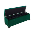  Elements International Chandler UCD286700 Shoe Storage Bench - Broadway Navy IMAGE 2