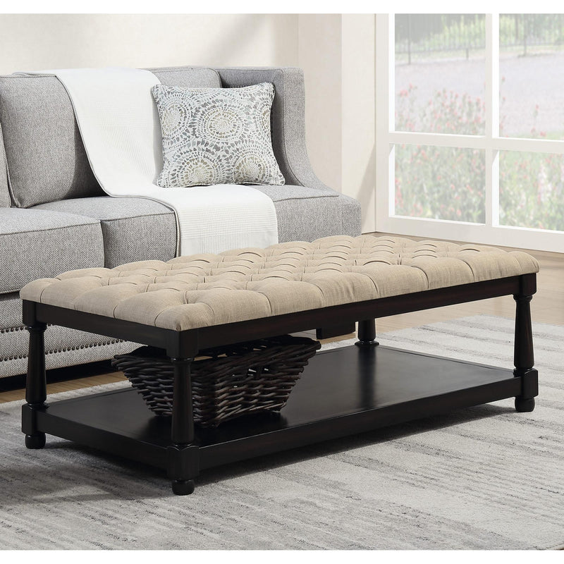  Elements International Beaumont UBM082BNKDG Ottoman - Heirloom Natural IMAGE 1