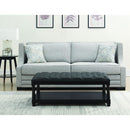  Elements International Beaumont UBM090BNKDG Ottoman - Heirloom Charcoal IMAGE 2