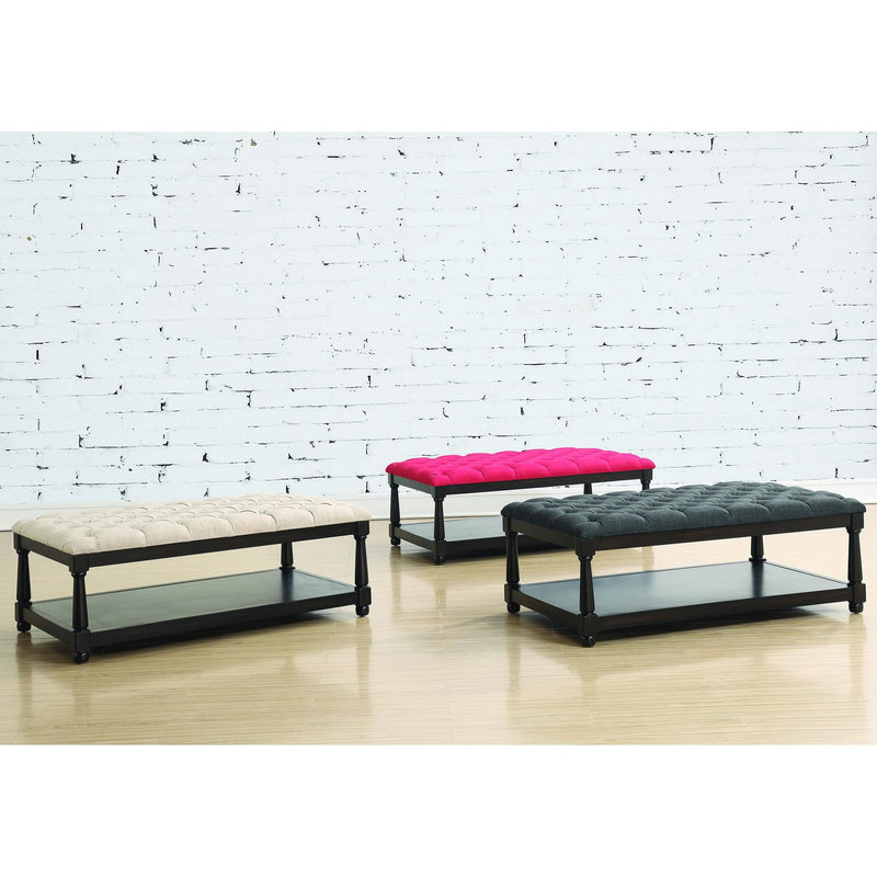  Elements International Beaumont UBM090BNKDG Ottoman - Heirloom Charcoal IMAGE 3