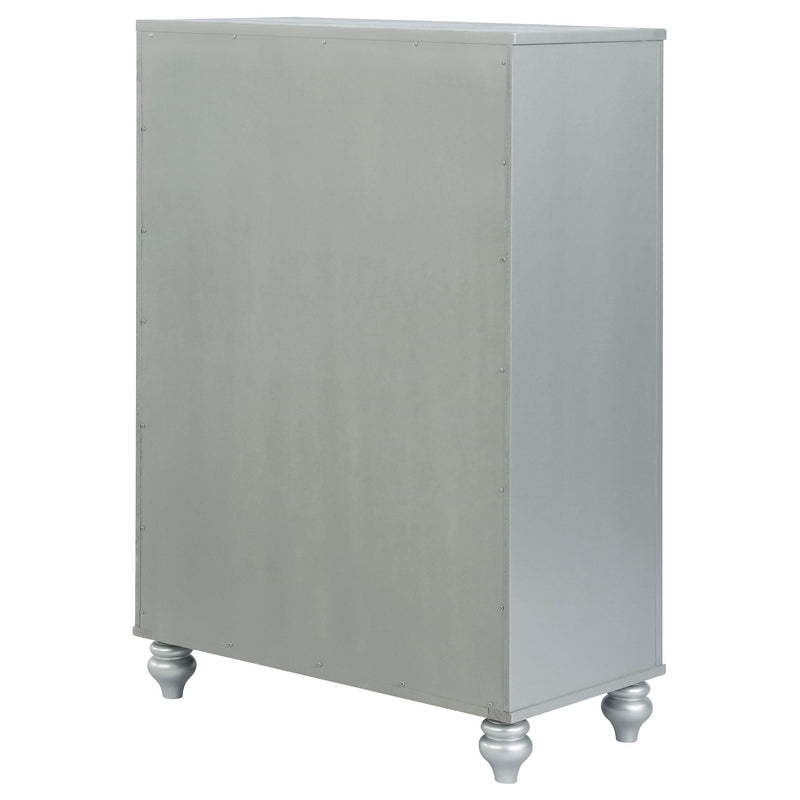 Coaster Furniture Gunnison 223215 5-Drawer Bedroom Chest - Silver Metallic IMAGE 7