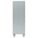  Coaster Furniture Gunnison 223215 5-Drawer Bedroom Chest - Silver Metallic IMAGE 8