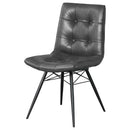  Coaster Furniture Aiken 110302 Upholstered Dining Side Chair - Charcoal IMAGE 3