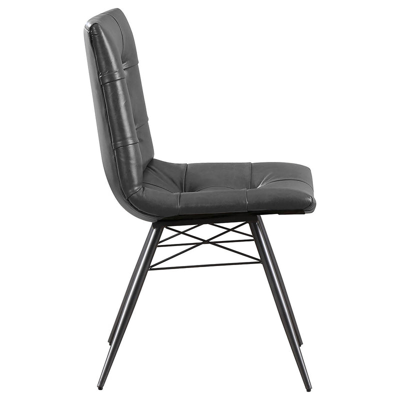Coaster Furniture Aiken 110302 Upholstered Dining Side Chair - Charcoal (Set of 4) IMAGE 8