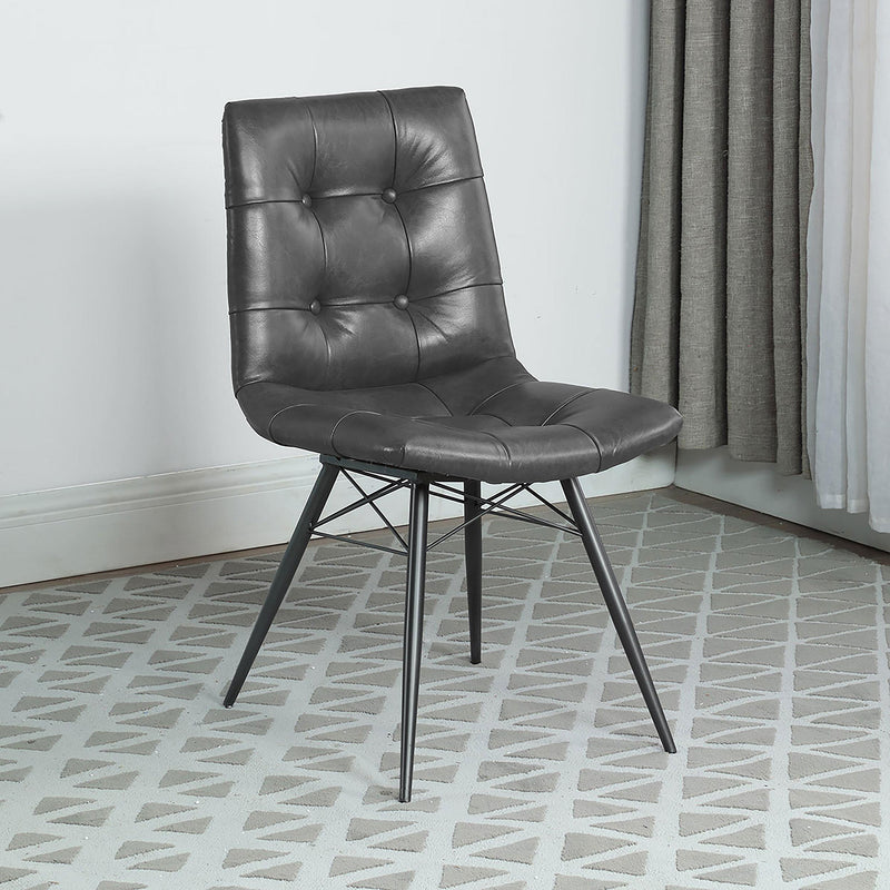 Coaster Furniture Aiken 110302 Upholstered Dining Side Chair - Charcoal (Set of 4) IMAGE 9