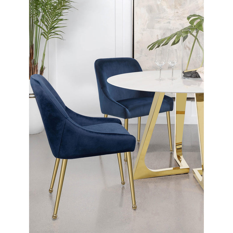 Coaster Furniture Mayette 192492 Upholstered Dining Side Chair - Blue (Set of 2) IMAGE 8