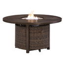  Signature Design by Ashley Paradise Trail P750-776 Round Fire Pit Table IMAGE 2