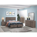  Coaster Furniture Brantford 207040Q Wood Queen Storage Panel Bed - Barrel Oak IMAGE 5