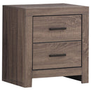  Coaster Furniture Brantford 207042 2-Drawer Nightstand - Barrel Oak IMAGE 1
