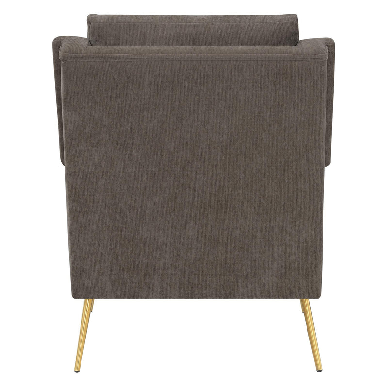  Elements International Cambridge Accent Chair - Cocoa IMAGE 4