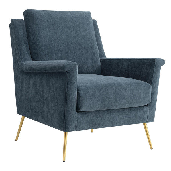  Elements International Cambridge Accent Chair - Slate IMAGE 1