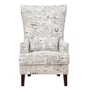  Elements International Kori Accent Chair - French Script IMAGE 2
