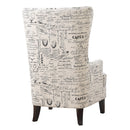  Elements International Kori Accent Chair - French Script IMAGE 3