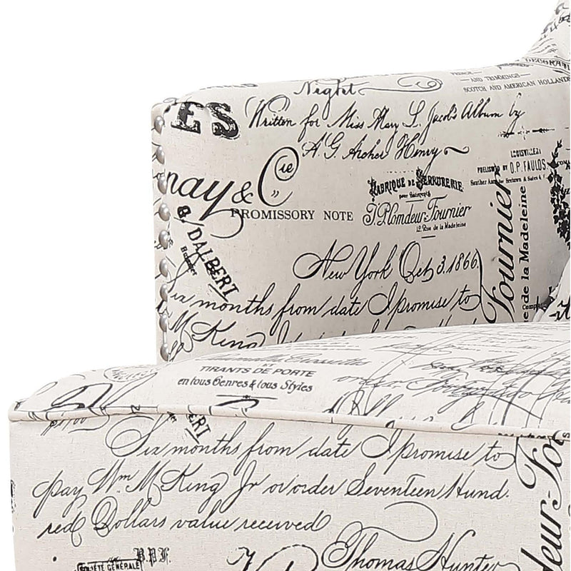  Elements International Kori Accent Chair - French Script IMAGE 6