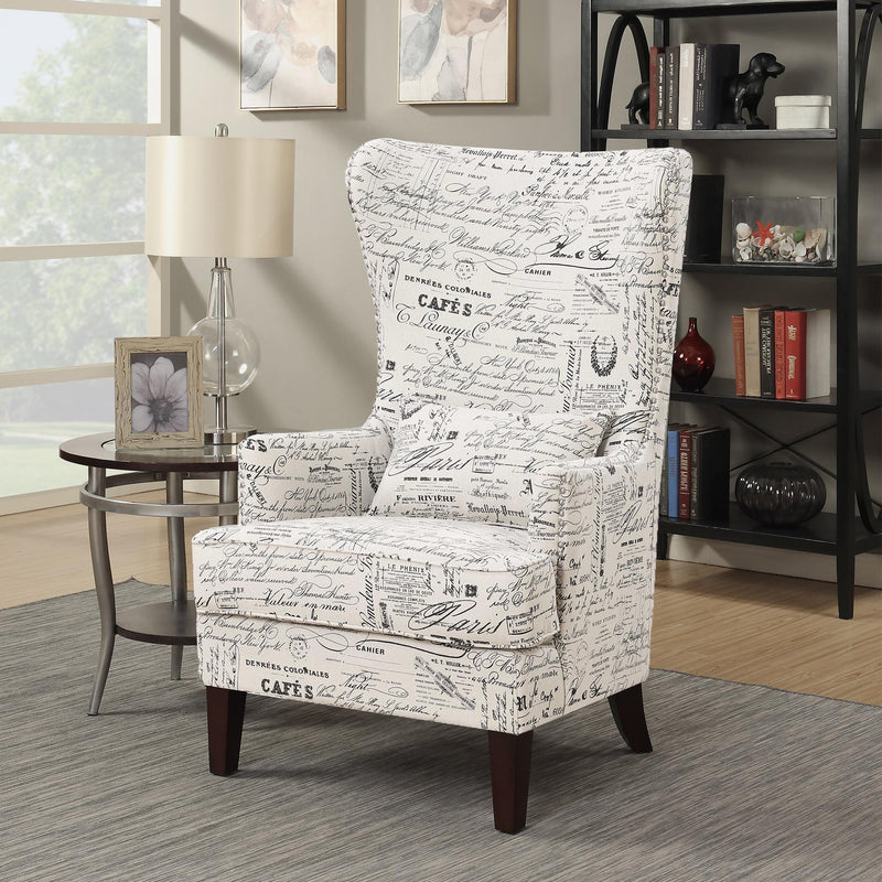  Elements International Kori Accent Chair - French Script IMAGE 8