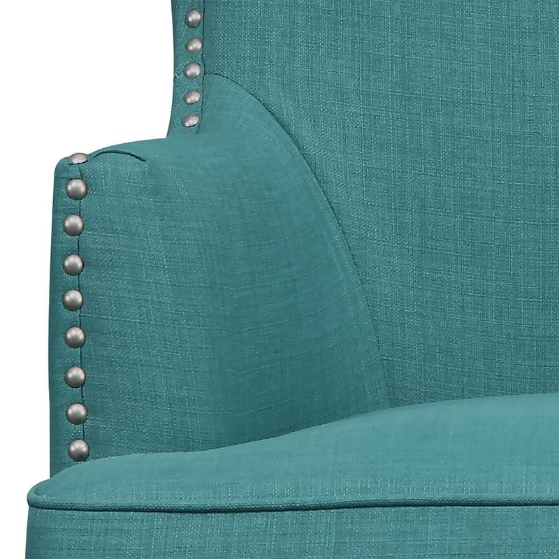  Elements International Kori Accent Chair - Heirloom Teal IMAGE 5
