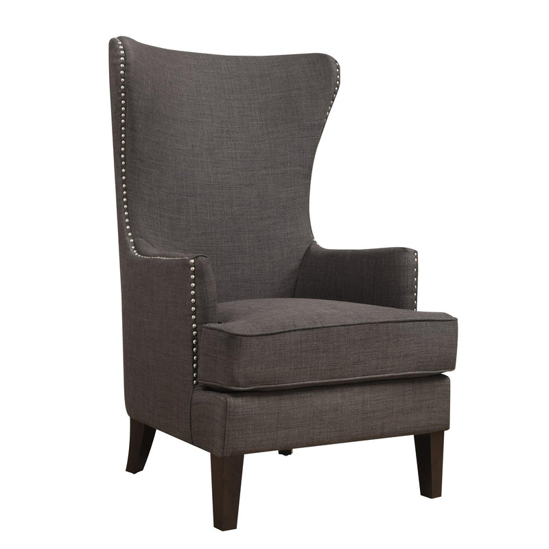 Elements International Kori Accent Chair - Heirloom Charcoal IMAGE 1