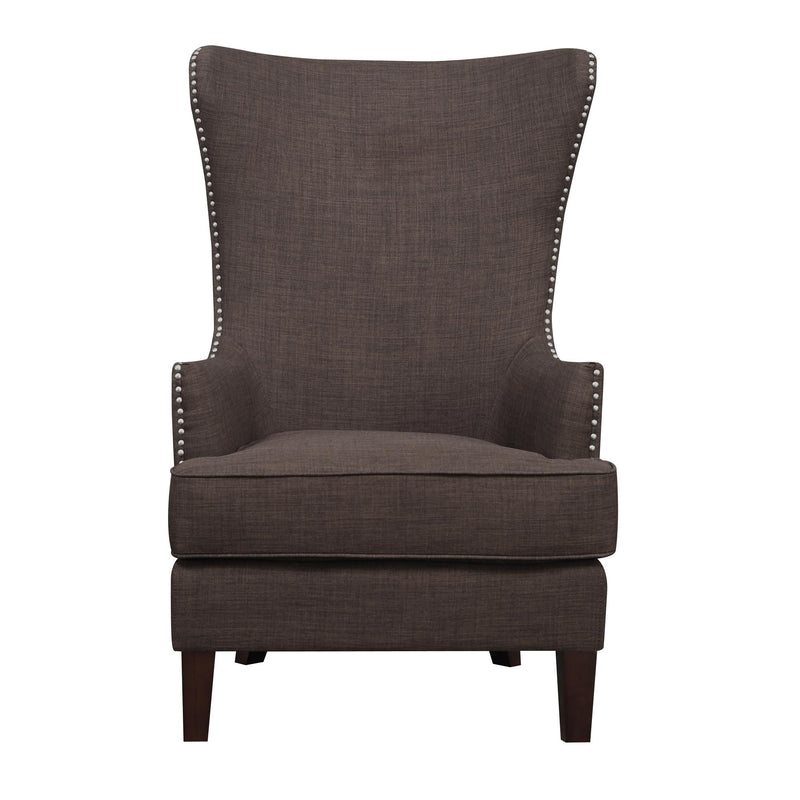  Elements International Kori Accent Chair - Chocolate IMAGE 2