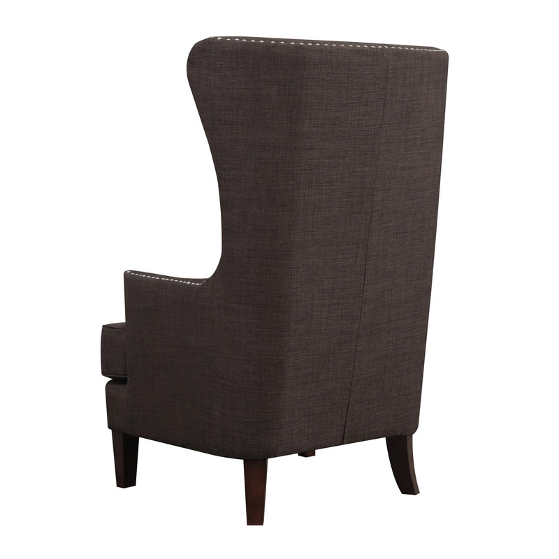  Elements International Kori Accent Chair - Chocolate IMAGE 3