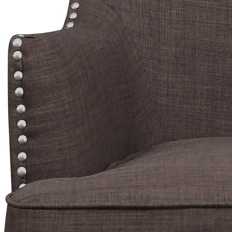  Elements International Kori Accent Chair - Chocolate IMAGE 5
