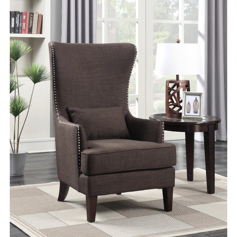  Elements International Kori Accent Chair - Chocolate IMAGE 8