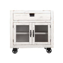  Elements International Industrial 2-Door Accent Chest - Distressed White IMAGE 1