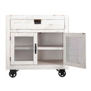  Elements International Industrial 2-Door Accent Chest - Distressed White IMAGE 3