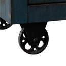  Elements International Industrial 2-Door Accent Chest - Distressed Blue IMAGE 5