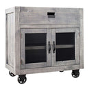  Elements International Industrial 2-Door Accent Chest - Distressed Silver IMAGE 1