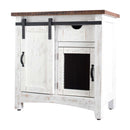  Elements International Thomas MATH022CN Accent Cabinet - Distressed White IMAGE 1