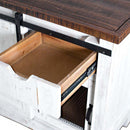  Elements International Thomas MATH022CN Accent Cabinet - Distressed White IMAGE 5