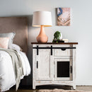  Elements International Thomas MATH022CN Accent Cabinet - Distressed White IMAGE 8
