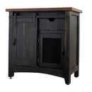  Elements International Thomas Accent Cabinet - Distressed Black IMAGE 1