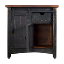  Elements International Thomas Accent Cabinet - Distressed Black IMAGE 4