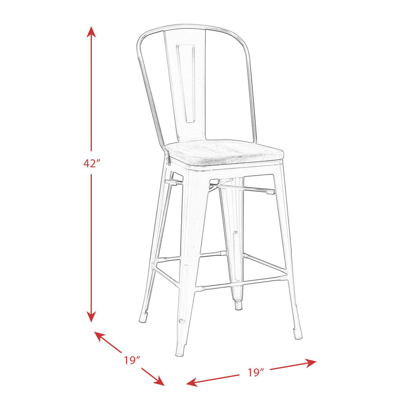 Elements International Moon Counter Height Stool BMO100CHE IMAGE 14
