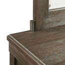  Elements International Scott SC300DRMR Dresser with Mirror Set - Walnut IMAGE 4