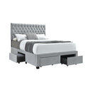  Coaster Furniture Soledad 305878Q Upholstered Queen Storage Panel Bed - Light Grey IMAGE 1