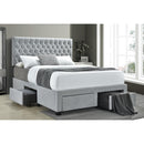  Coaster Furniture Soledad 305878KE Upholstered Eastern King Storage Bed - Light Grey IMAGE 2