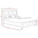  Elements International Chatham CH777KB King Storage Bed IMAGE 4