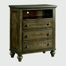  Elements International Chatham CH600TV Chest - Dark Walnut IMAGE 1