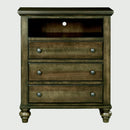  Elements International Chatham CH600TV Chest - Dark Walnut IMAGE 2